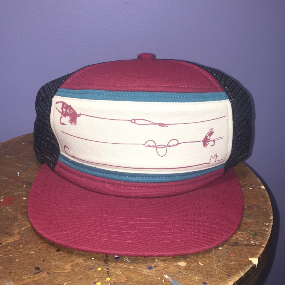 Mountainkhaki jackson hole Wyoming fishing hat flat bill SnapBack 5 panel mesh